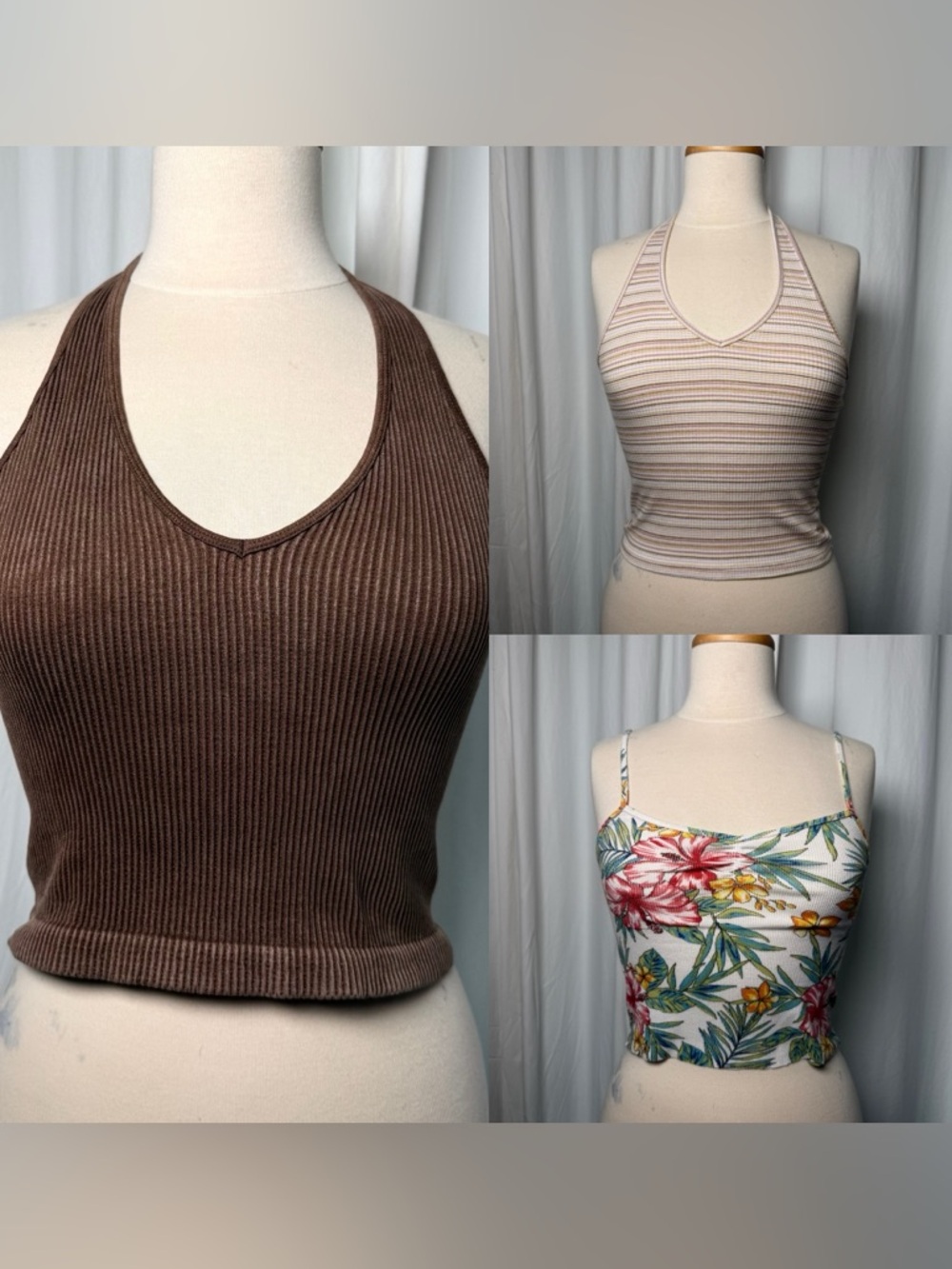 Halter & Spaghetti Strap Tops Bundle (3) – Size S